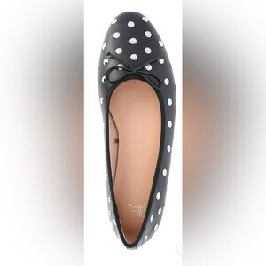 Time and Tru Black Women’s Silver Polka Dot Heels
